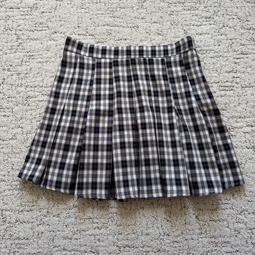 *3 for $9* Plaid Pleated Mini Skirt